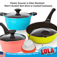 thumbnail image 4 of LOLA Plastic Mesh Scourers W/ Hand Saver Knob, Pots & Pans Cleaning Scrubber - 1 CT, 4 of 6