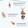 thumbnail image 3 of Constantlife Skull Urn Necklace Cremation Urn Pendant Memorial Jewelry Urn Neckless Lockets for Human Ashes Holder Necklace, 3 of 5