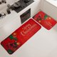 thumbnail image 5 of Decoraciones navideñas, 2 alfombras y tapetes de cocina navideños para el suelo, tapete antideslizante, decoración navideña para cocina, juego de tapetes de cocina (40,6 x 60,9 cm + 40,6 x 122,9 cm),, 5 of 6