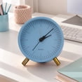 thumbnail image 2 of REGALWOVEN Minimalist Style Mechanical Alarm Clock, with Metal Bracket, Silent Operation for Home Decor Blue 4.3"L x 2.2"W x 4.5"H, 2 of 5