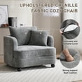 thumbnail image 5 of LITVZ Chenille Oversized Accent Chair and A Half, Large Armchair Reading Chairs for Bedroom, Living Room, Grey, 5 of 10