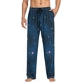 thumbnail image 4 of Men's Pajama Pants with Pockets Sleepwear Lounge Pants Stretch Casual Hipster Nebula Galaxy Stars, 4 of 7