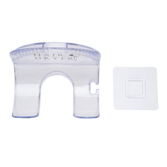 LAZIOEGR 1-Pack Wall-Mounted Hair Dryer Holder, No-Drill ABS Organizer for Bathroom, Easy Tape Installation