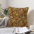 thumbnail image 4 of KLL Vintage Sunflower and Corn Autumn Decorative Throw Pillow Covers Velvet Soft for Couch Sofa Bedroom Living Room Outdoor (No pillow core)- 20"x20", 4 of 5