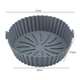 thumbnail image 3 of Bandeja De Freidora De Aire Bandeja de silicona para freidora de aire, reutilizable, para horno, microondas, molde para tartas (gris) Likrtyny Libre de BPA, 3 of 6
