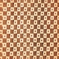 thumbnail image 1 of Ahgly Company Indoor Square Checkered Orange Modern Area Rugs, 6' Square, 1 of 4