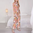 thumbnail image 3 of Yiaed Rabbit So Cute Print Pajamas Women's Long Sleeve Sleepwear Soft Button Down Loungewear Pjs Lounge Set Nightwear Womens Pajama Pants-XX-Large, 3 of 7