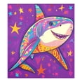 thumbnail image 3 of Dailycode Dishwasher Magnet Cover Magnetic Fridge Door Cover Home Kitchen Decor, Cute Shark and Star, 23"x 26", 3 of 6