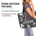 thumbnail image 2 of Fotbe I Love Coffee Bolsa Tote Estética de Lona con Estampado para Mujer - Bolsa Reutilizable de Hombro Casual para Vacaciones, Compras, Trabajo y Gimnasio, 2 of 8