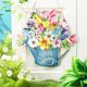 thumbnail image 5 of Fymlhomi - Decoración de primavera para puerta, letrero de bienvenida con flores, colgador de primavera para puerta de entrada, frontones rústicos de flores para fiesta de Pascua, decoración de, 5 of 8