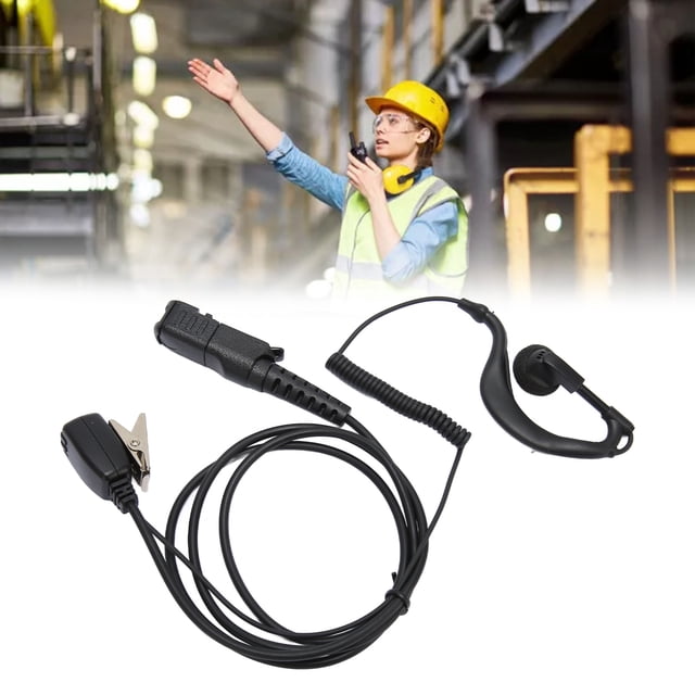 Auricular Walkie Talkie, Plug And Play Cable PU Auricular En Forma De G Multiusos Transparente Para XPR3300 Para XPR3000 Para XIR P6620 Para MTP3150 Para XIR P6600