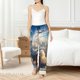 thumbnail image 4 of Balery Sunset Airplane Travel View Pantalones de pijama para mujer, pijamas ultraligeros, pantalones de estar por casa-Medium, 4 of 6