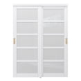 thumbnail image 3 of 60" x 80" Height Forested Glass Sliding Door Kit - 5-Lite Design for Closet Door Hardware kit including, Golden Handles, 3 of 7