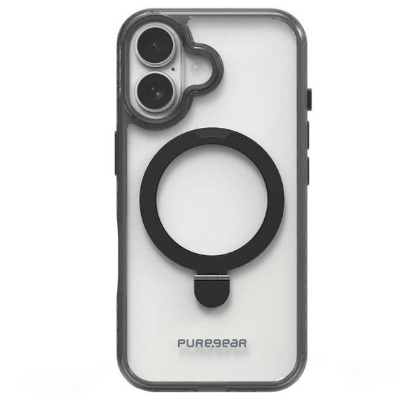 Funda Case PUREGEAR Slimshell Kik Mag para iPhone 16 Transp Negro