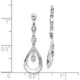 thumbnail image 3 of 10K White Gold Teardrop Dangle Diamond Earring Jackets (Width 8) (Length 29) - Jbsp, 3 of 5
