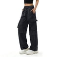 thumbnail image 6 of RYDCOT Women's Hiking Pants Quick Dry Lightweight Cargo Pants Water Resistant Multi Pockets Golf Travel Work Camping Black, 6 of 7