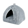 thumbnail image 2 of AuroraX Self Warming Cat Bed Cave Fluffy Cute Warm Cat Bed Soft Cozy Warm Plush Anti-Slip House for Indoor Cats Kittens and Small Dogs(Gray), 2 of 9