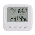 thumbnail image 1 of Mistaha Digital Temperature and Humidity Monitor with Time Function, Portable Thermohygrometer, Indoor Outdoor Thermometer, Cartoon Comfort Indicator, White/Blue, ABS Material, No Backlight, 1 of 6