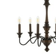 thumbnail image 5 of JONATHAN Y Oakley 25" 6-Light Mid-Century Farmhouse Iron LED Chandelier, Wood Finished/Oil Rubbed Bronze, JYL1320A, 5 of 10