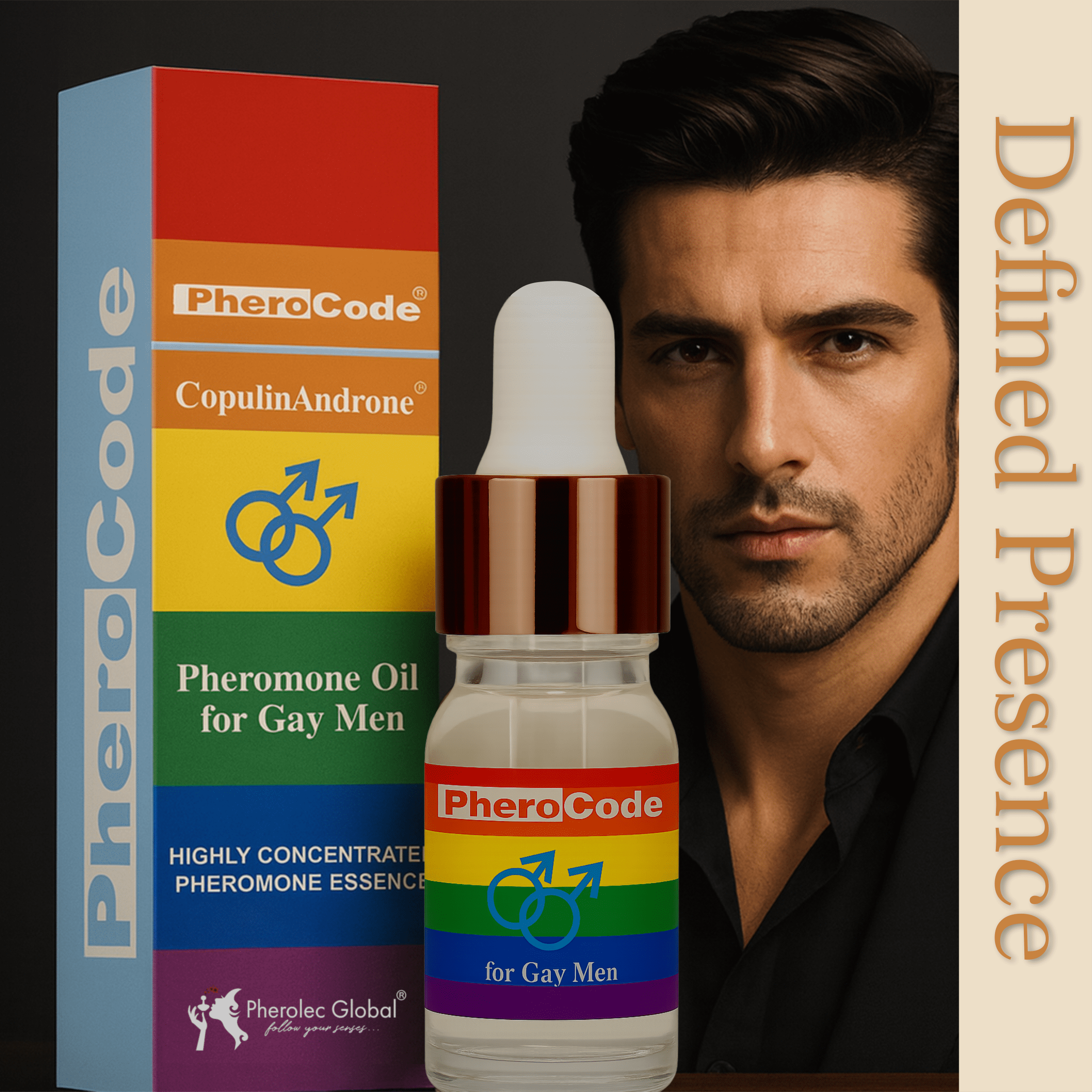 Gay Pheromone Cologne for Men Original CopulinAndrone 0.17 fl oz - 48-Hour Long Lasting Body Oil Crafted for Gay Men - Men's Cologne Perfume Pheromone Oil with Natural Orange Blossom and Sandalwood