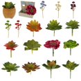 thumbnail image 5 of Planta de follaje de hoja de loto de nieve de real suculenta artificial Color de otoño Zulema Planta artificial, 5 of 5