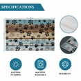 thumbnail image 6 of Cute Dog Claws Placemats Set of 6, Farmhouse Blue Wooden Puppy Pawprints Placemats for Dining Table, Place Mats for Kitchen Tabletop, Waterproof Wipeable Dining Table Mats Set, 6 of 9