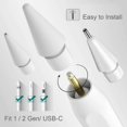 thumbnail image 2 of Upgraded Replacement Tips for Apple Pencil, Mix Metal Tips for Apple Pencil 2nd Generation/ 1st Gen/Apple Pen Tips(4 Pack) -GSL, 2 of 5