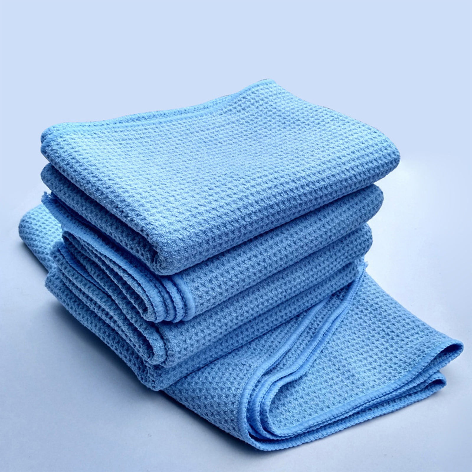 CHoppyWAVE Microfiber Car Cleaning Towel - Blue, 30x30cm, For Glass, Windows, Windshield Streak-Free Polishing