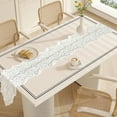 thumbnail image 4 of Dvumao Kitchen Gadgets, White Hollow Lace Table Flag Beautiful Flower Tablecloth Table Flag Home Dining Table Decoration 13.78x45.28 Inches, Mom Gifts, 4 of 6