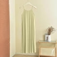 thumbnail image 4 of Lenpel Nightgowns for Women Scoop Neck Spaghetti Strap Midi Sleepwear Dresses Casual Loose Fit Flowy Pajama Dresses, 4 of 7