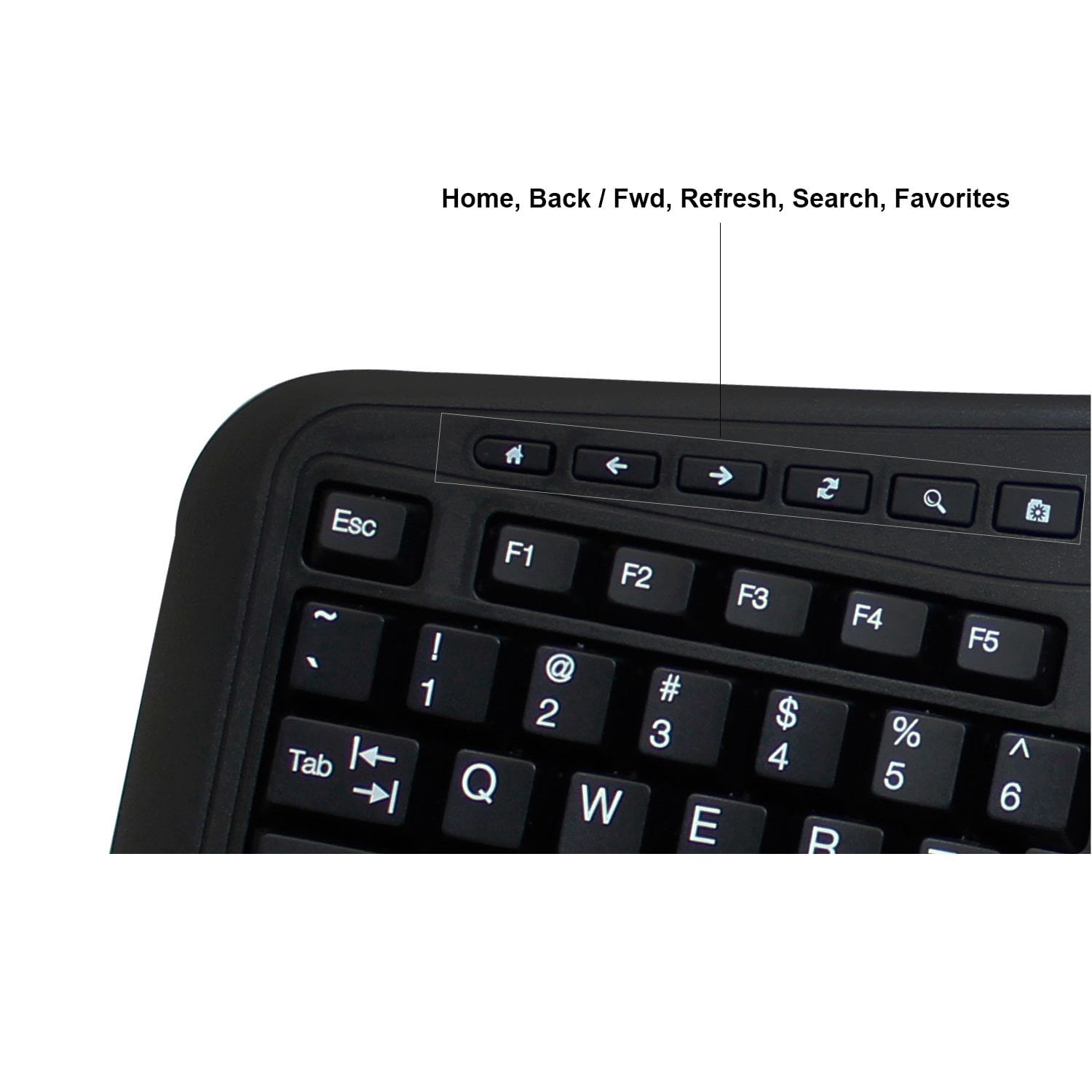 Adesso AKB-450UB Ergonomic Touchpad Keyboard Wired USB Split Key Design Built in Palm Rest 104 Keys 20 Internet Multimedia Hotkeys Quiet Membrane Switches for Windows PC Computer Black