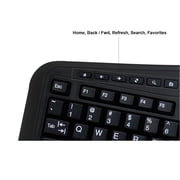 Adesso Tru-Form 450 Ergonomic 104-Key Membrane Wired Touchpad Keyboard