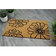 thumbnail image 3 of Natural Geo Island Floral Pollen Black/Beige Coir Doormat, 18"x30", 3 of 5