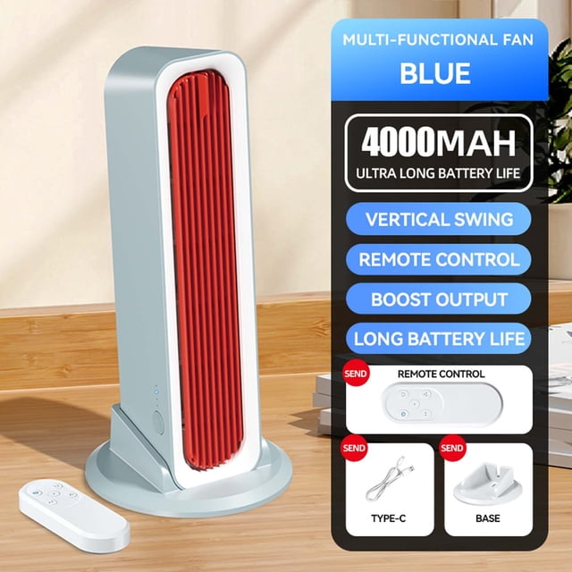 JZCHUNTOY Wall Mounted Desk Fan, 1 Fan + 1 Remote Control Set, 3 Speed Adjustable Wide Angle Oscillating Cooling Fan, Multifunctional Remote Quiet Operation Fan for Home Office Bedroom Garage Use