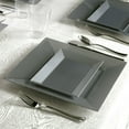 thumbnail image 4 of Smarty 5.5" x 8.5" Silver Rectangle Disposable Plastic Dessert Plates 120ct, 4 of 5