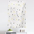 thumbnail image 1 of Modern Tapestry, Modern Geometric Shapes Polka Dot Tear Drop Forms Pattern Graphic Art Print, Fabric Wall Hanging Decor for Bedroom Living Room Dorm, 5 Sizes, Yellow White Grey, by Ambesonne, 1 of 1