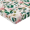 thumbnail image 4 of Ambesonne Magnolia Flowers Fitted Sheet, Spring Color Bloom, Twin XL Size, Forest Green Soft Pink, 4 of 5