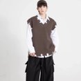 thumbnail image 5 of Chaleco de otoño e invierno estilo coreano suéter hombre nuevo en chalecos de punto para hombres suave moda vintage diseñador superior cachemira Y2k, 5 of 5
