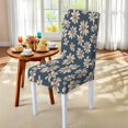 thumbnail image 4 of TSOVTHRID Daisy Floral Print 7 Pcs Tablecloth and Chair Covers Set, Stretchable Washable Table Cover with Chair Slipcovers for Home Hotel Banquet Wedding Party Decor, 4 of 6