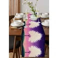 thumbnail image 4 of Purple Star Sky Table Runner 60 Inches, Tree Retro Abstract Watercolor Art Bed Runner Dresser Scarves Tabletop for Indoor Outdoor Parties/Ceremony/Banquet, 13" x 60", 4 of 8