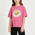 thumbnail image 6 of Tdoqot Girls Graphic T Shirts- Summer Fashion Cute Short Sleeve Causal Kids Basic Tees Pink Size 4-12, 6 of 6