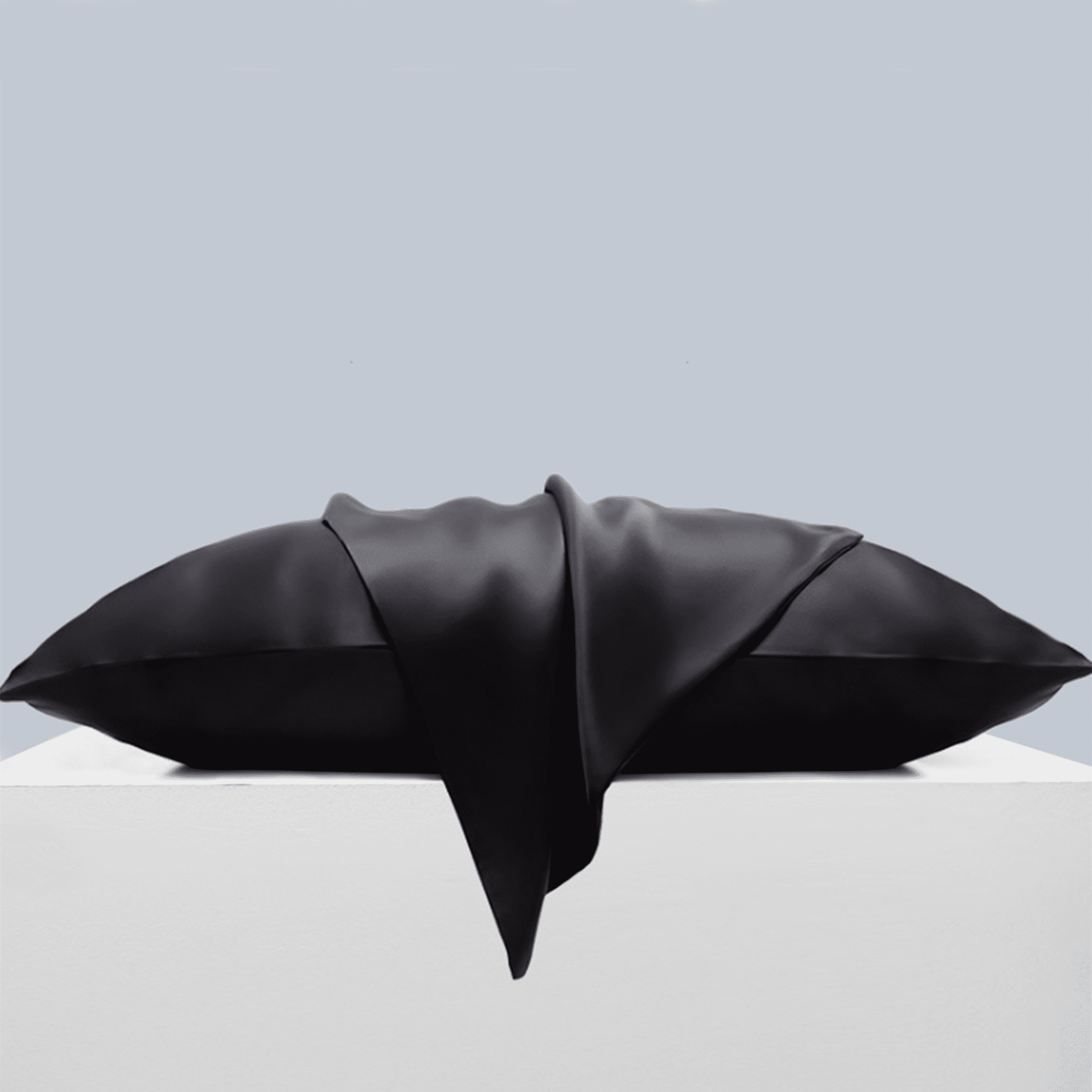 Black Silk Pillowcase for Hair and Skin Made in USA, 100% Mulberry Silk, 22 Momme, Hypoallergenic Pillow Cases with Zipper, 6A Grade Pure Silk, Anti Aging, Acne Free, 1 Pc 20"x30"