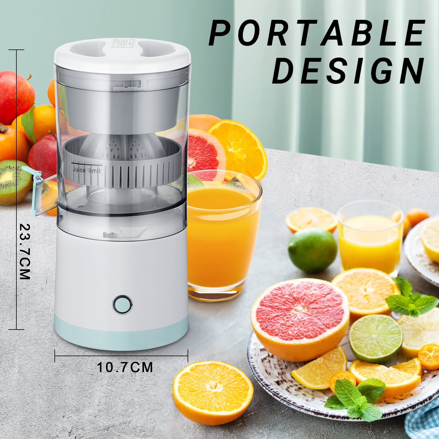 New Electric Orange Juicer Portable Juice Extractor Cordless Small