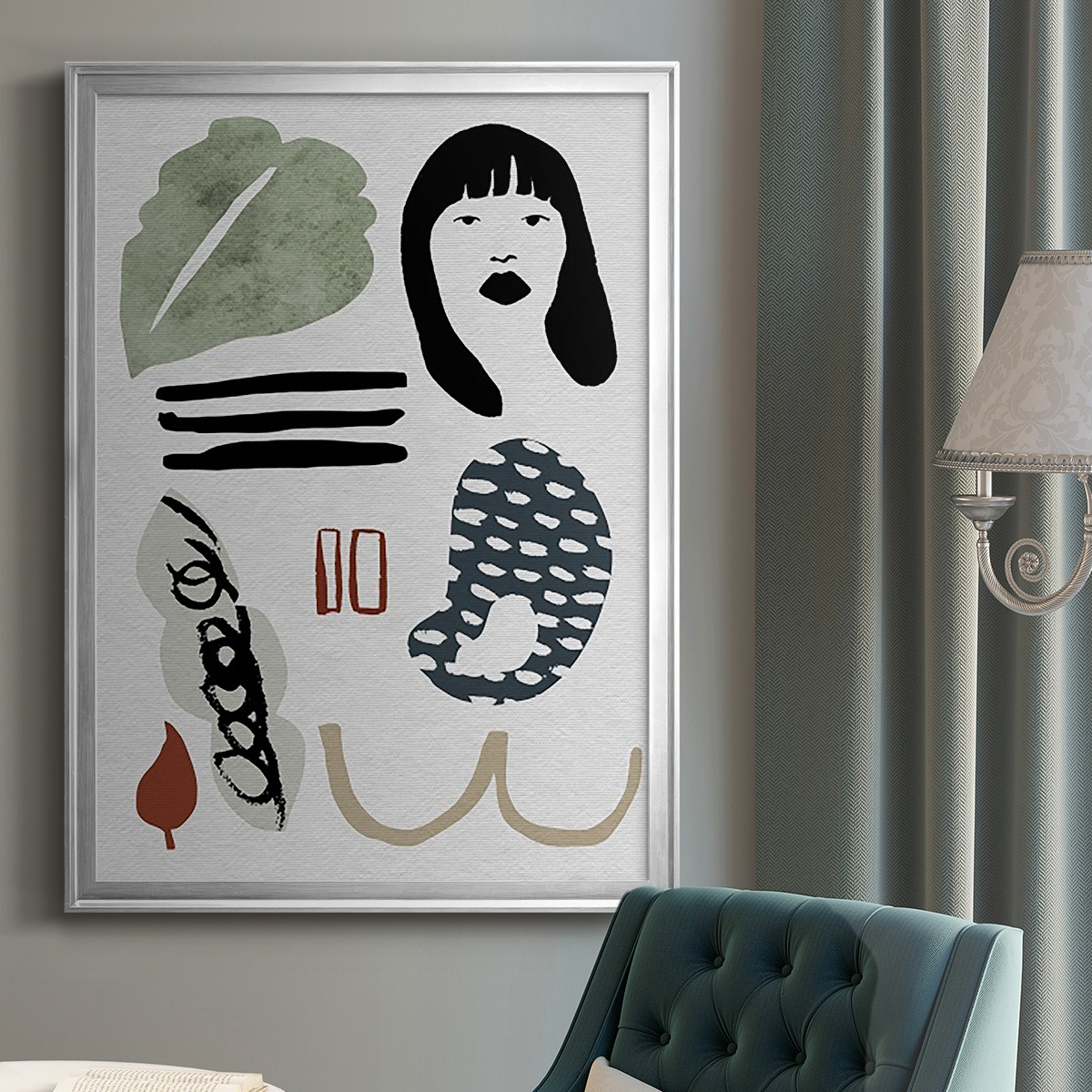 Collected Mindfulness II Premium Framed Print, in Gold, Black, or Silver - Ready to Hang