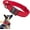 Red, variant on Tactical Dog Collar Military Dog Collar Adjustable Nylon Dog Collar Heavy Duty Metal Buckle with Handle for Dog Training (Red,L)