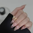 thumbnail image 2 of Jumpingount Anillos de mariposa de plata de ley, anillos de artesanía elegantes y exquisitos para mujeres, anillos de plata de ley Ropa, zapatos y accesorios Miscelánea plata, 2 of 6