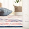 thumbnail image 4 of SAFAVIEH Arizona Alaia Medallion Polyester Machine Washable Area Rug, Rust/Dark Blue, 6' x 6' Round, 4 of 7