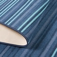 thumbnail image 5 of TOWN & COUNTRY BASICS Layne Modern Stripe Everwash® Washable Area Rug with Non-Slip Backing, Pet Friendly Rug, Navy Blue/Blue, 6'6"x 9'6", 5 of 12