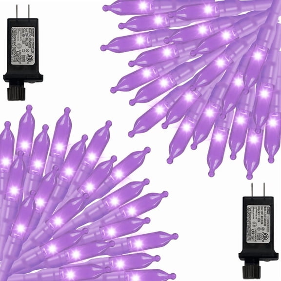 2 Pack Purple Halloween String Lights Outdoor, 32.5FT 100 LED Waterproof Christmas Lights with 16 Lighting Modes for Halloween Garden Party Christmas Xmas Tree Lights Decor