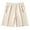 Khaki, variant on Mens Gym Shorts Men's Solid Sports Fitness Training Breathable Shorts Zipper Pockets Cropped Pants